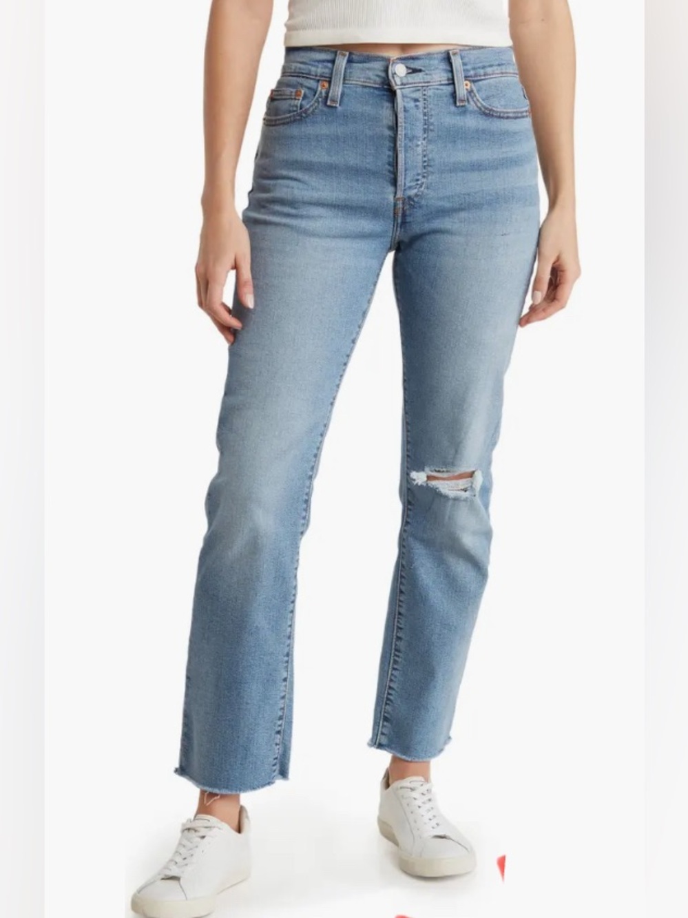 Levi's Wedgie Straight High Rise W27 L28 BNWT Frayed Hem
